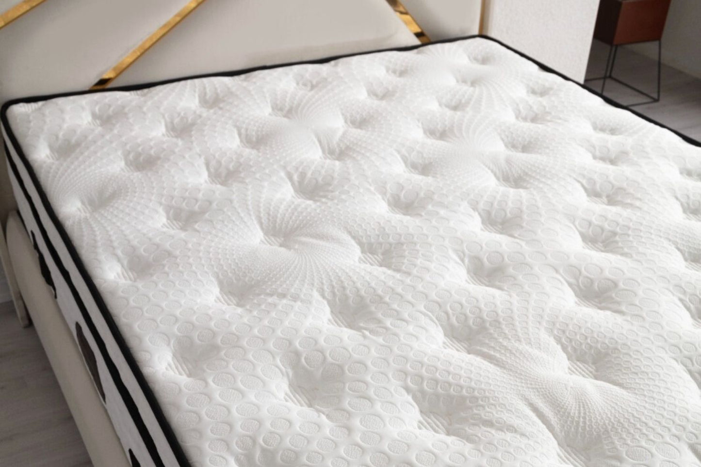 Lit Coffre PARMA Velours Beige