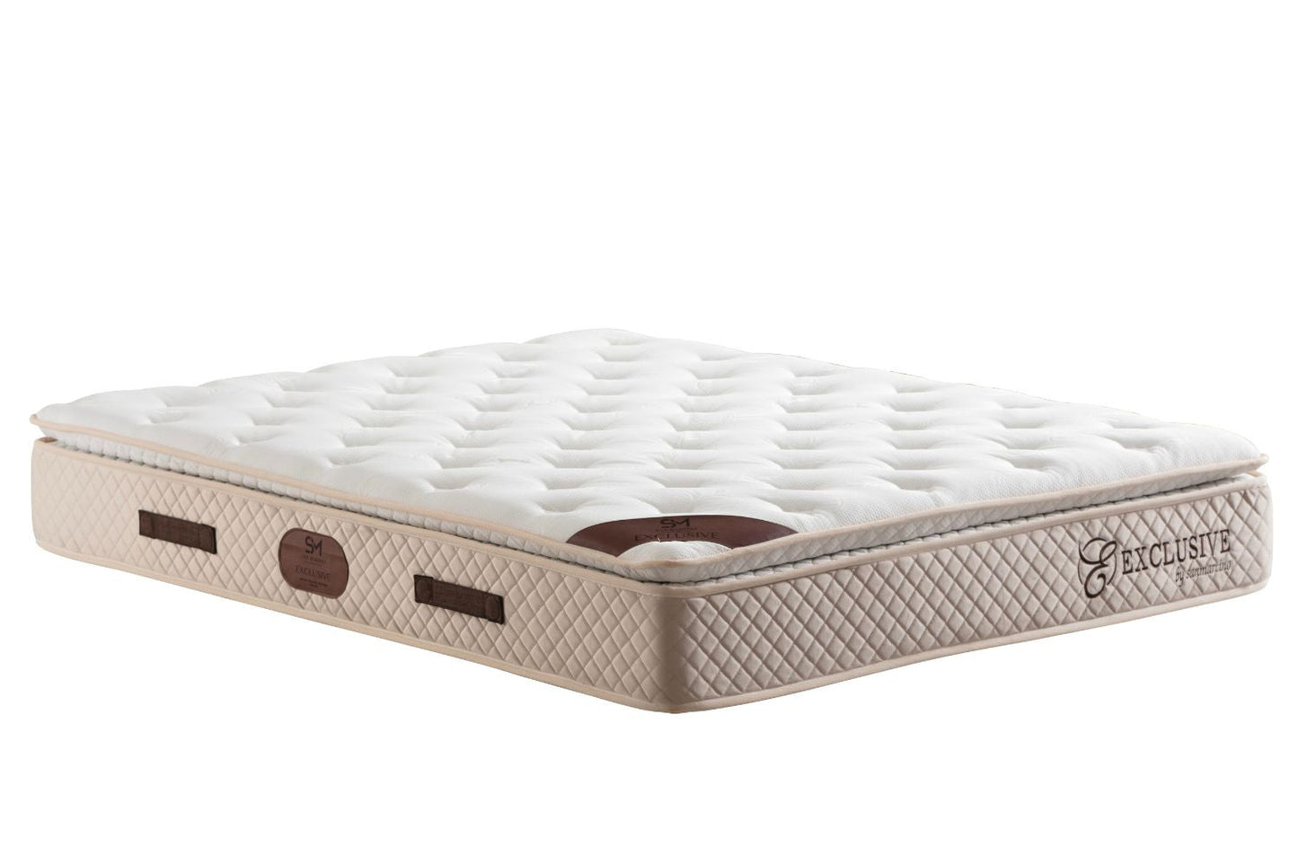 Matelas SAN MARTINO 32 cm d'Épaisseur Ressorts Beige - avec surmatelas Intégré