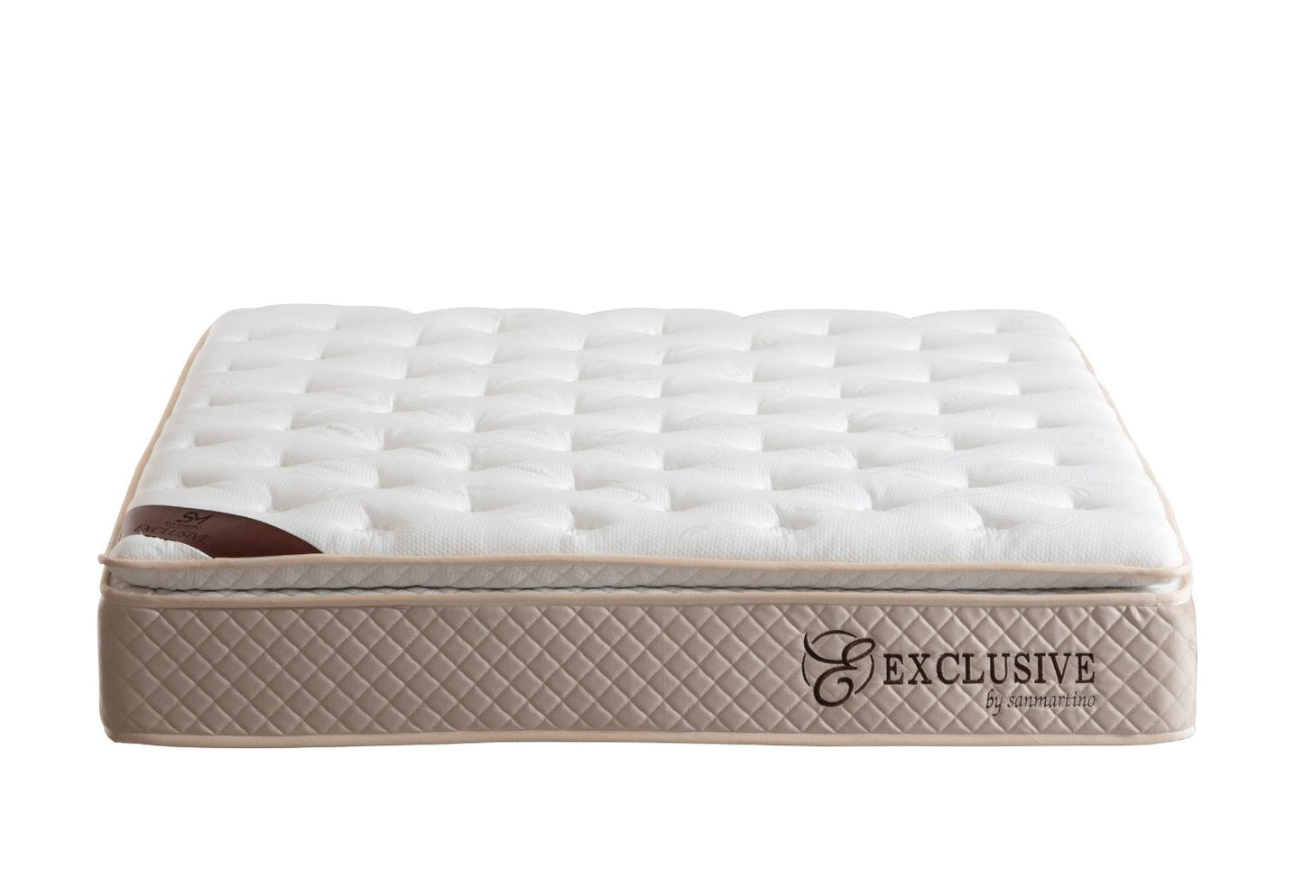 Matelas SAN MARTINO 32 cm d'Épaisseur Ressorts Beige - avec surmatelas Intégré