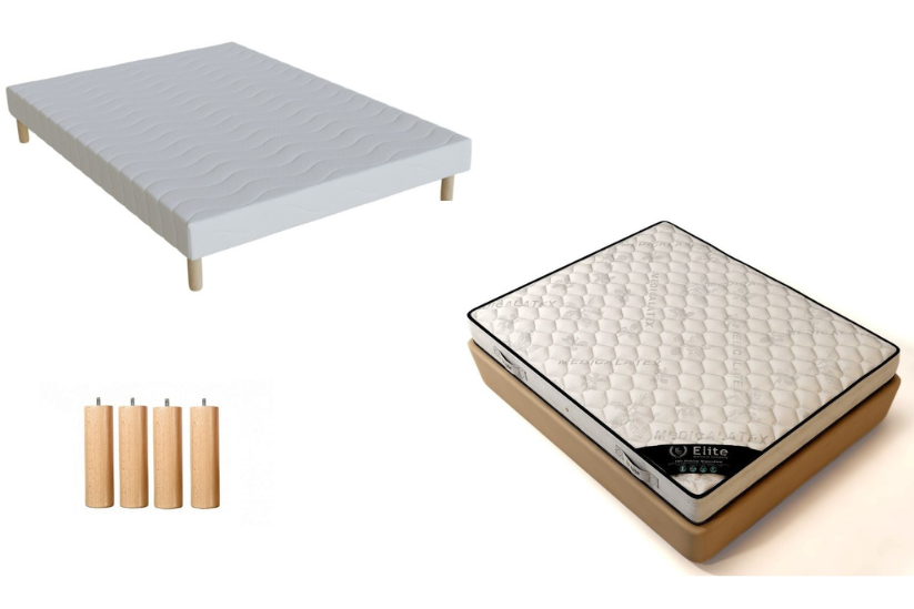 Sommier + Matelas 20cm d'Épaisseur Ferme