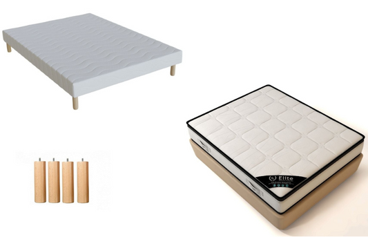 Sommier + Matelas 22cm d'Épaisseur Ferme