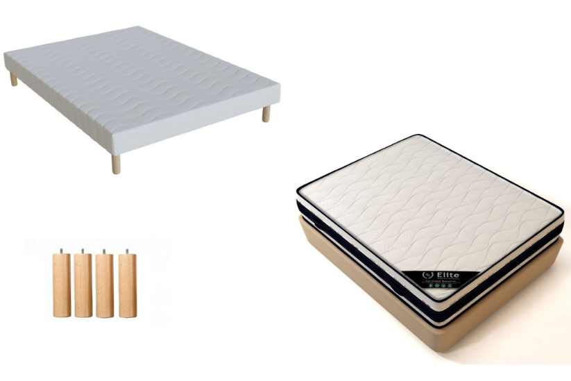 Sommier + Matelas 22cm d'Épaisseur Mémory