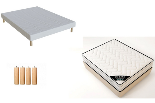 Sommier + Matelas 25cm d'Épaisseur Mémory