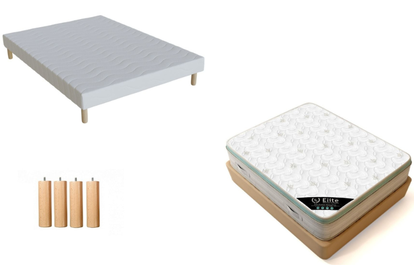 Sommier + Matelas 27cm d'Épaisseur Aloe Vera Mémory