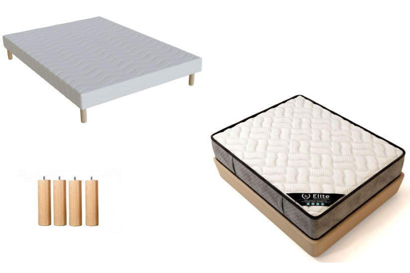 Sommier + Matelas 30cm d'Épaisseur Ferme